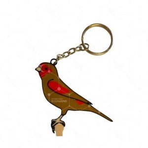 Llavero Canario Bruno Pastel Rojo Mosaico Macho