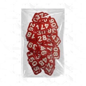 Números para Jaulas (del 1 al 70) - Rojo