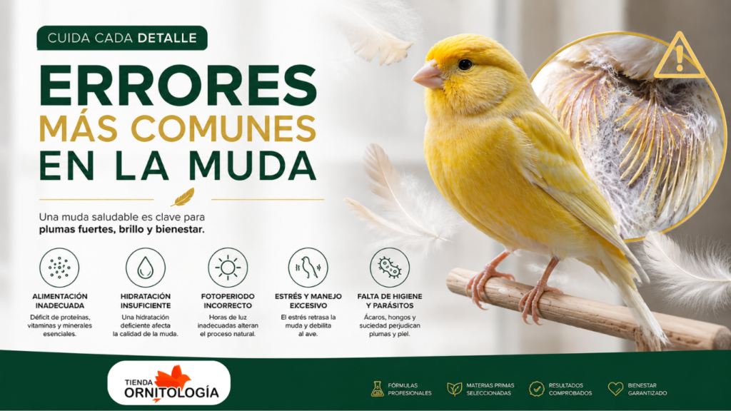 errores en la muda de canarios
