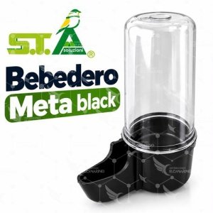 Bebedero Meta black 50 cc Tranparente/Negro STA
